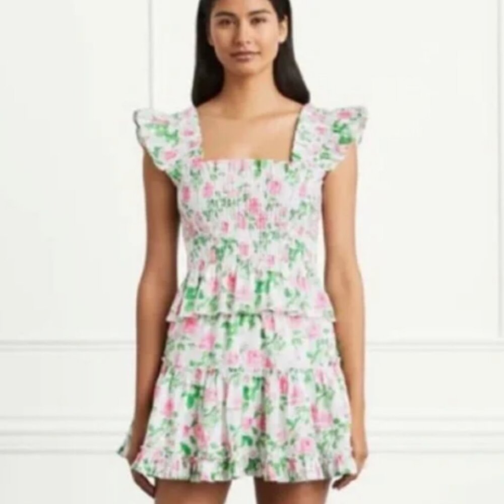 Hill House Paz Pink Roses Floral Nap Top - L